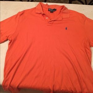 Orange Ralph Lauren polo shirt
